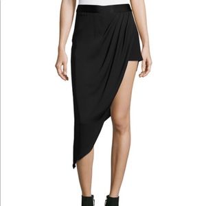 Haute Hippie Tux Slayer Asymmetric Silk Skirt